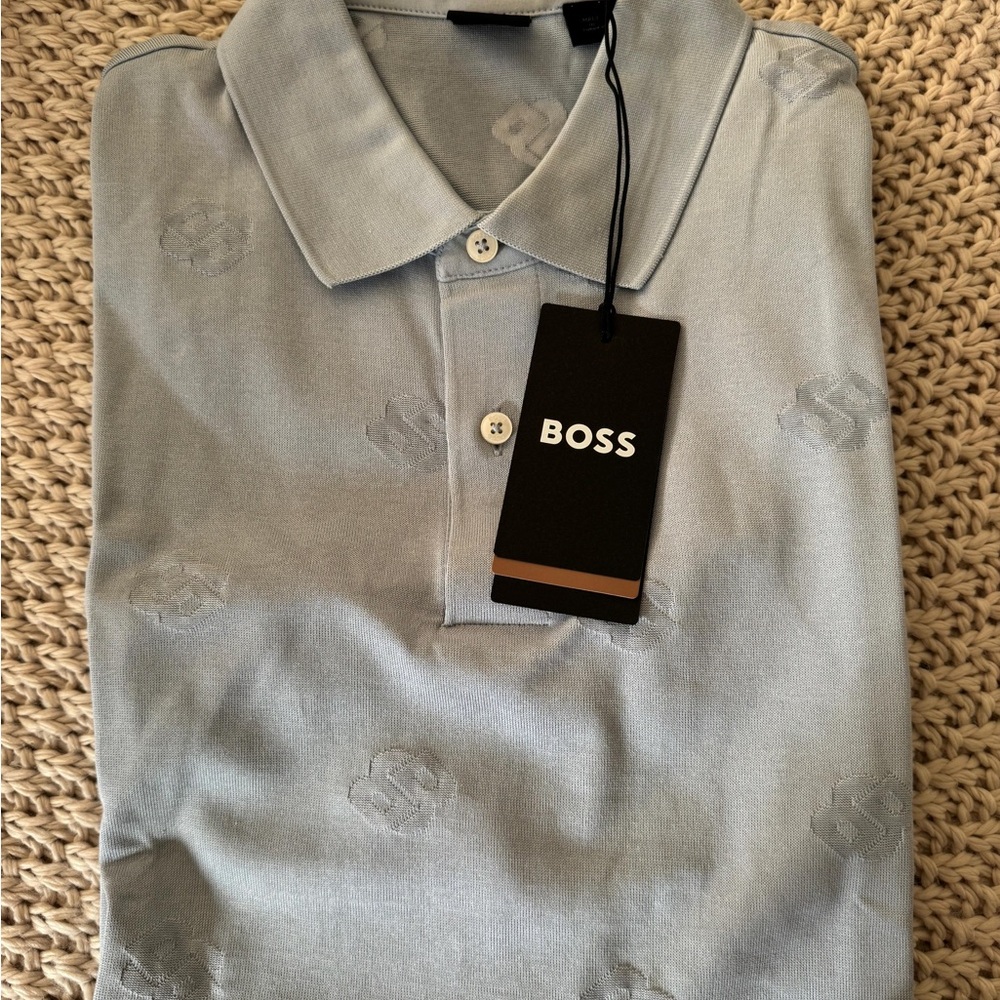 Boss Sky Blue Polo Shirt for Men